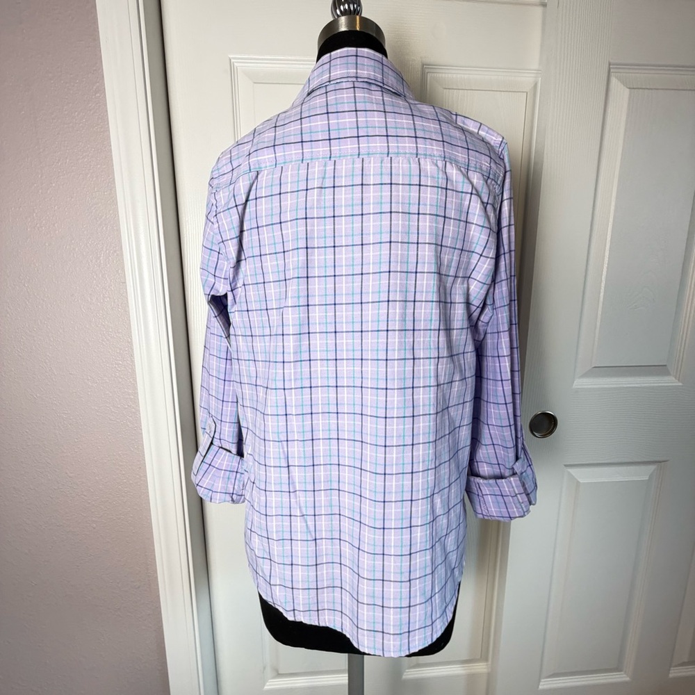 Caribbean Joe Lavender Plaid Shirt - Picture 4 of 9